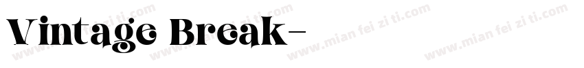 Vintage Break字体转换